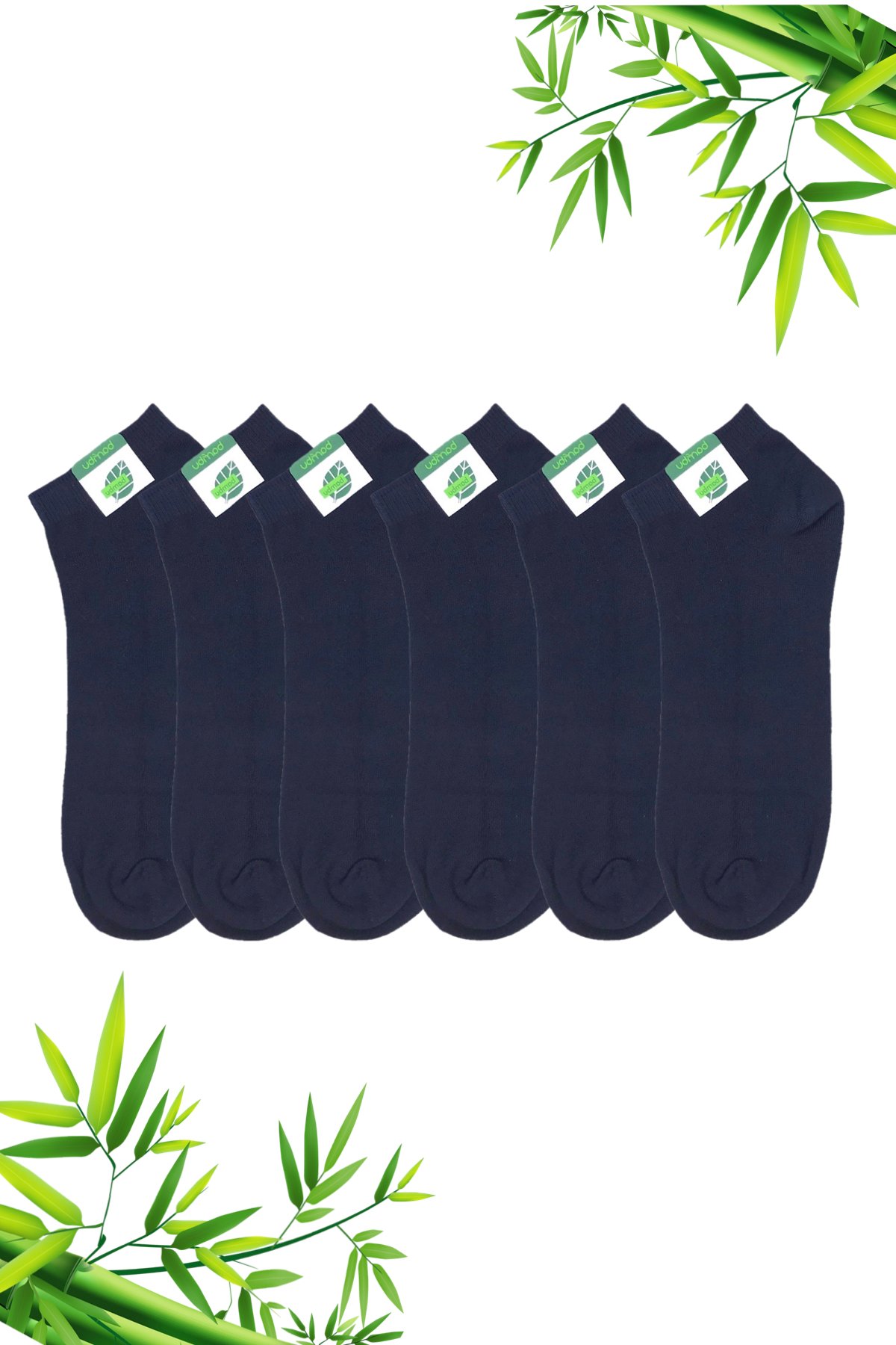 6 Çift Laciver Renk Erkek Bambu Patik Çorap