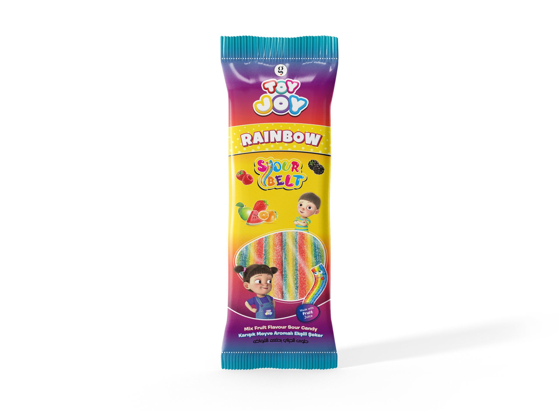 Toyjoy Licorice Sour Belt Rainbow Jelibon 180Gr