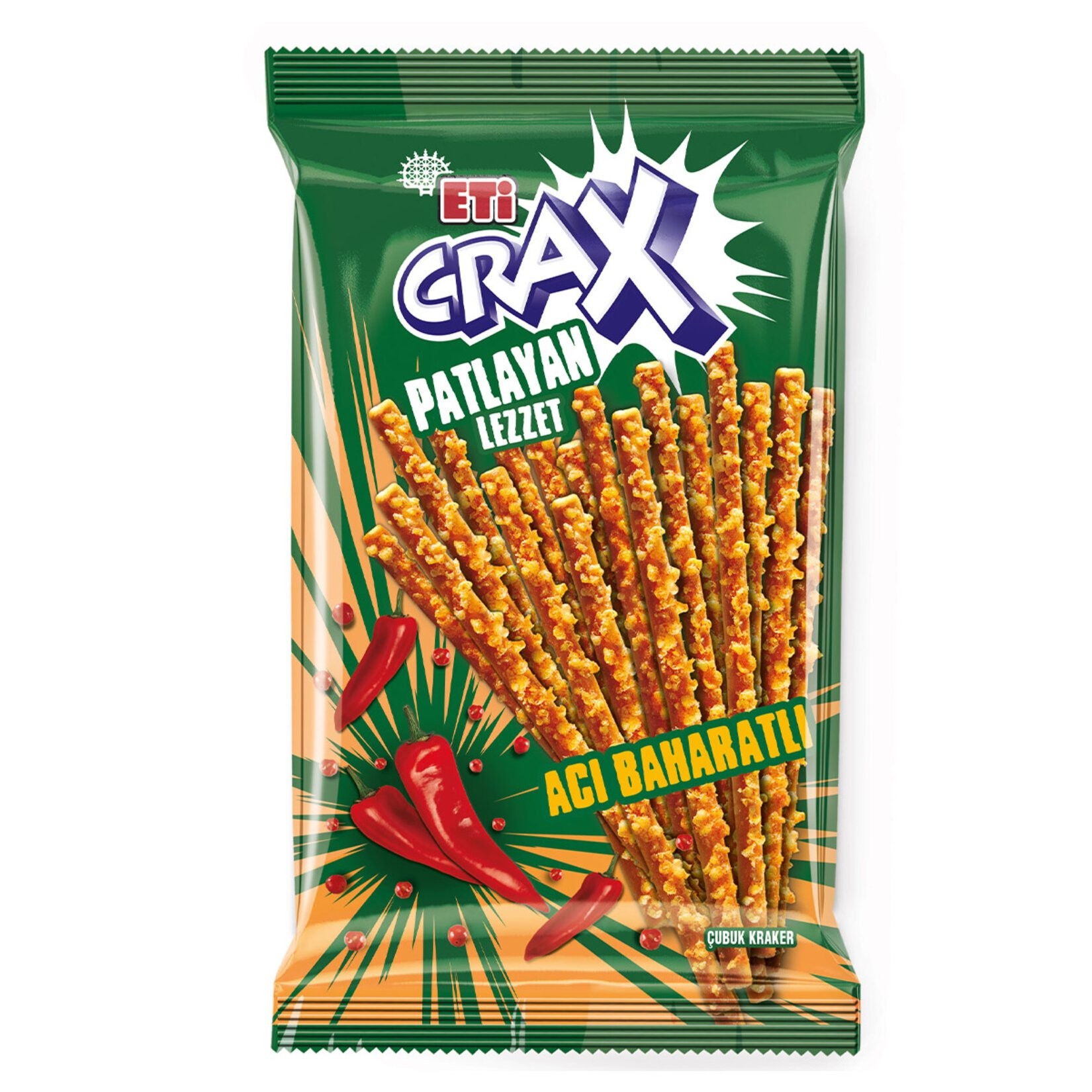 Eti Crax Patlayan Acı Baharatlı Çubuk Kraker 50 Gr