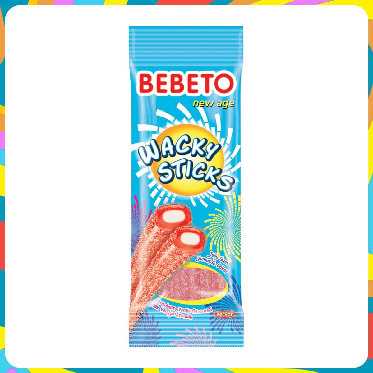 Bebeto Wacky Sticks Jelibon 75 Gr