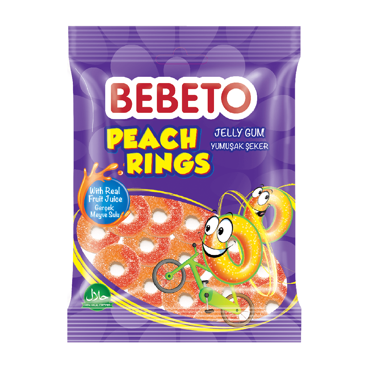 Bebeto Peach Rings 80 Gr