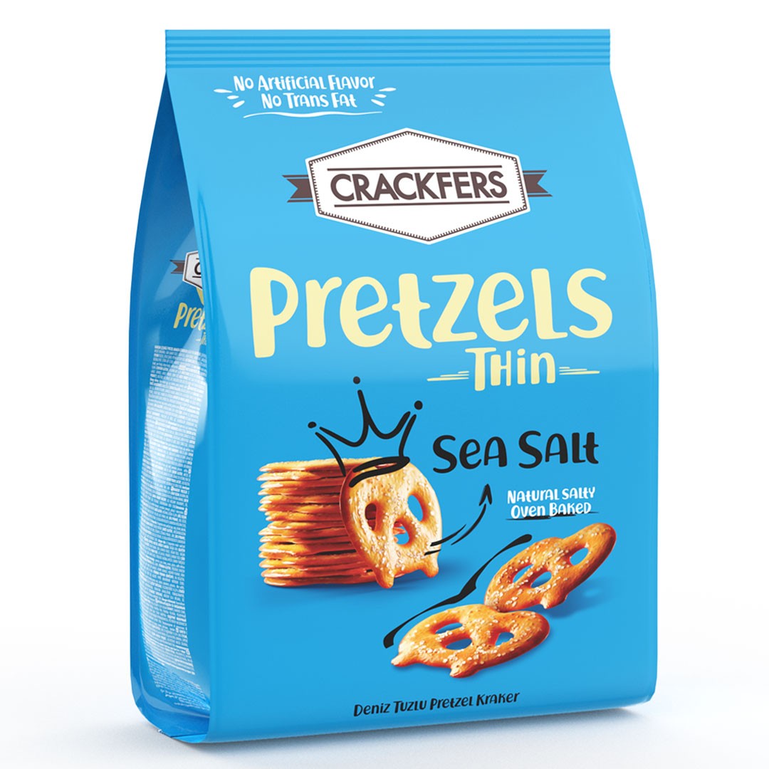 BİFA Crackfeers Deniz Tuzlu Çeşni Pretzel Kraker 200 Gr