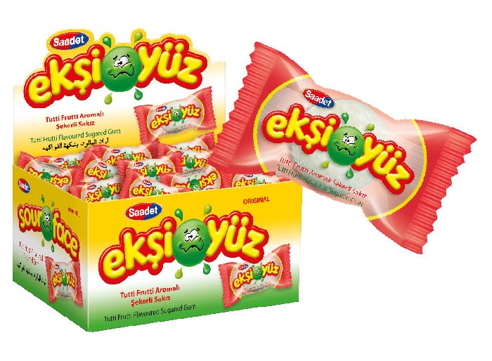 Ekşiyüz TuttiFrutti Tekli Sakız 4,2 Gr