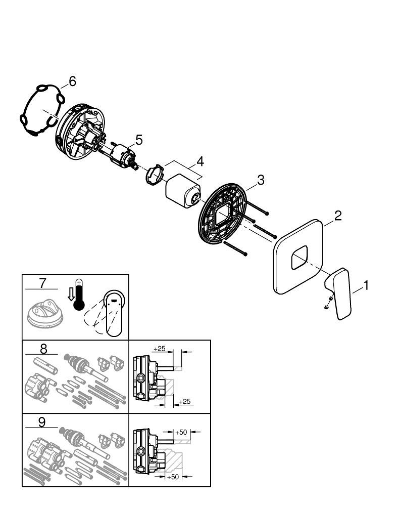 GROHE Cubeo Ankastre Duş Bataryası GRH 1017770000