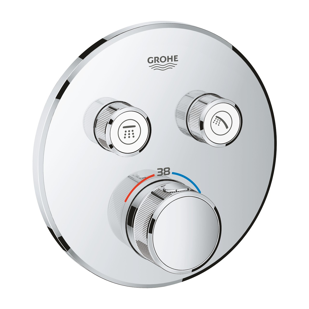 Grohtherm SmartControl Çift Valfli Akış Kontrollü, Ankastre Termostatik Duş Bataryası GRH 29119000