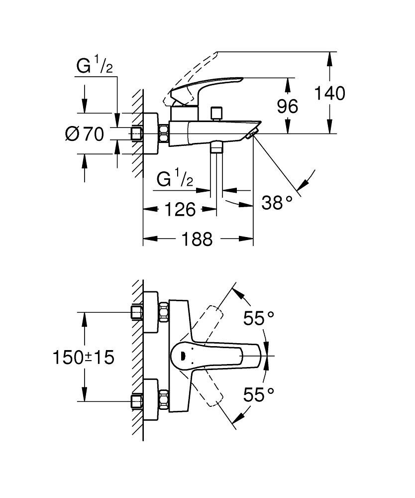Eurosmart Tek Kumandalı Banyo Bataryası GRH 333002433