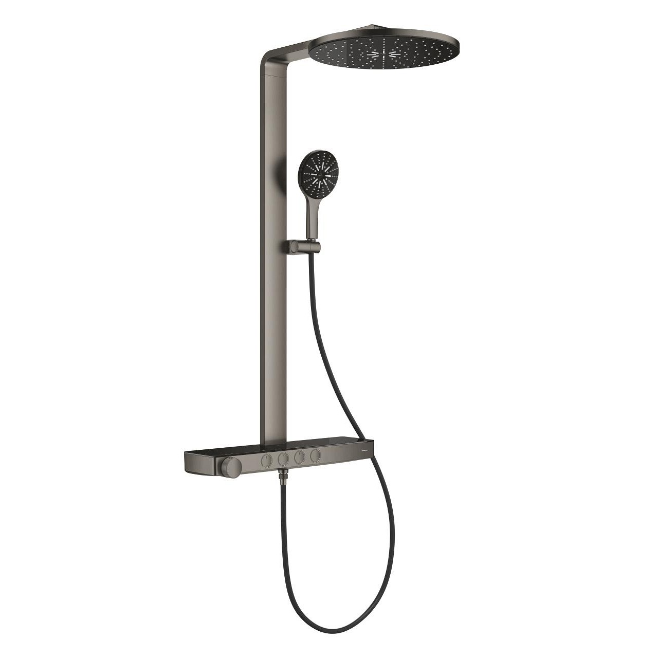 Rainshower Aqua Pure Duvara Monte Termostatik Bataryalı Duş Sistemi (Grafit/Füme) GRH 100964AL00