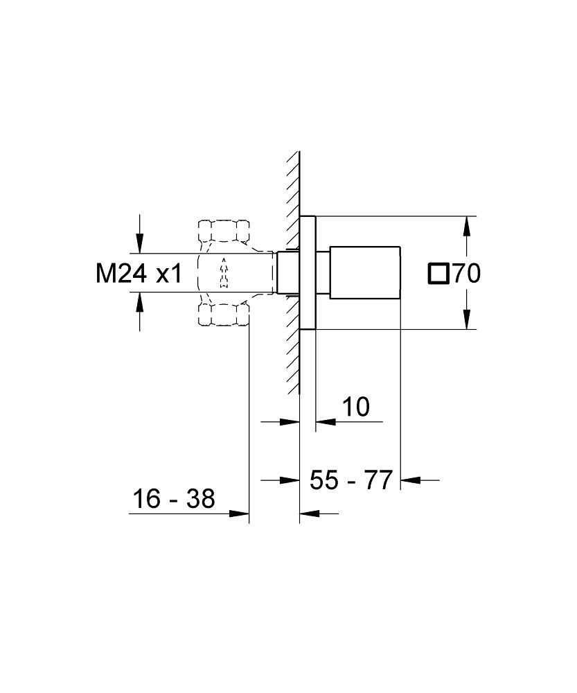 Eurocube Ankastre Stop Valf GRH 19910000