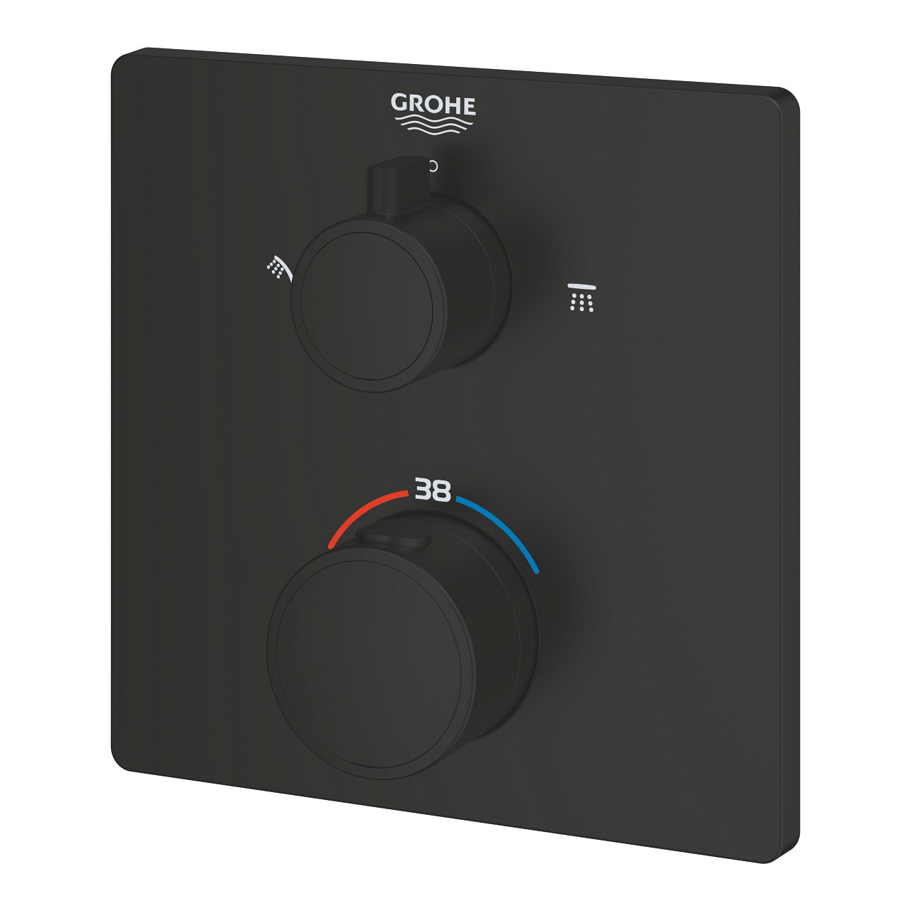 Grohtherm THM Trim Shower Squ - Matte Black (Mat Siyah) GRH 1022092430