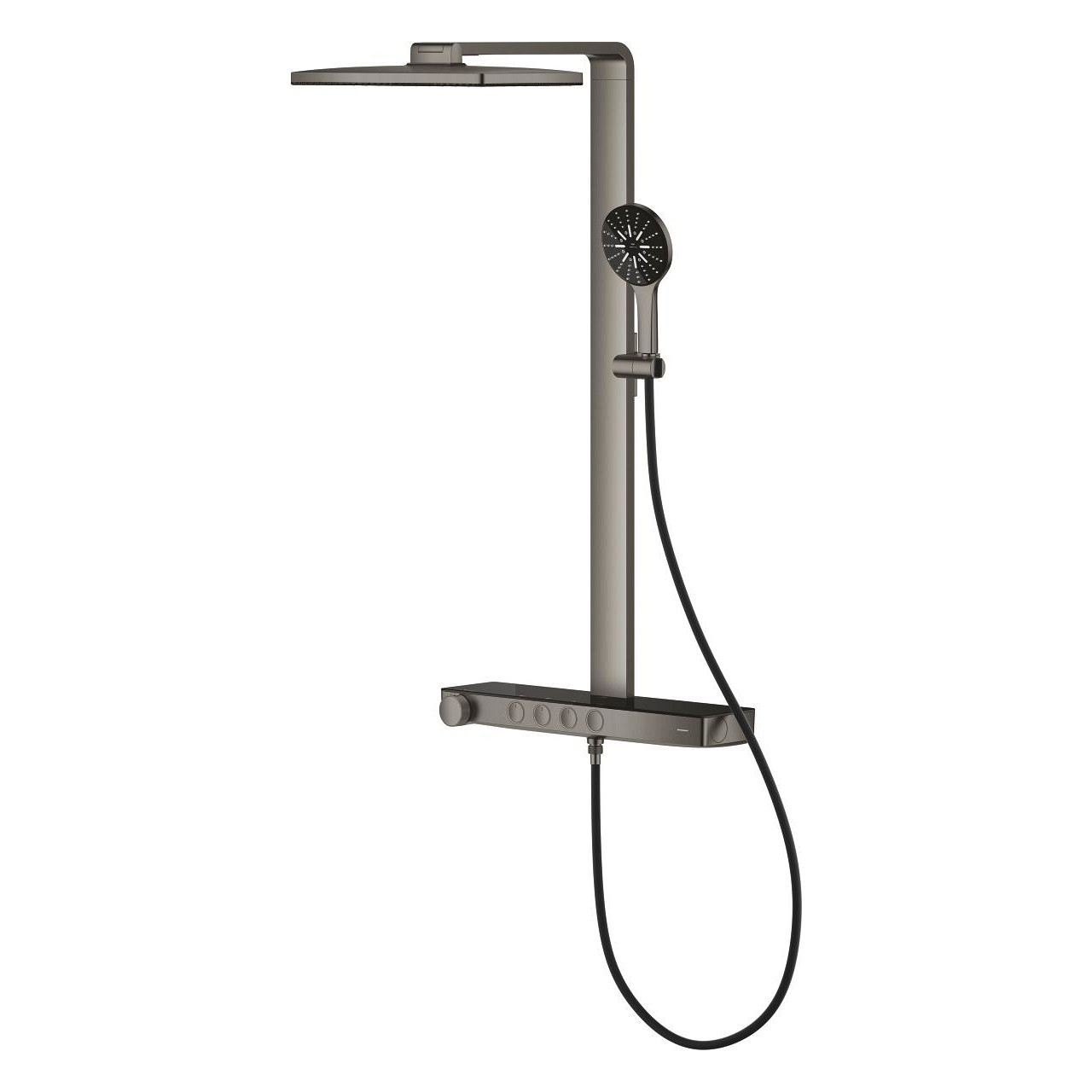Rainshower Aqua Pure Duvara Monte Termostatik Bataryalı Duş Sistemi (Grafit/Füme) GRH 100961AL00