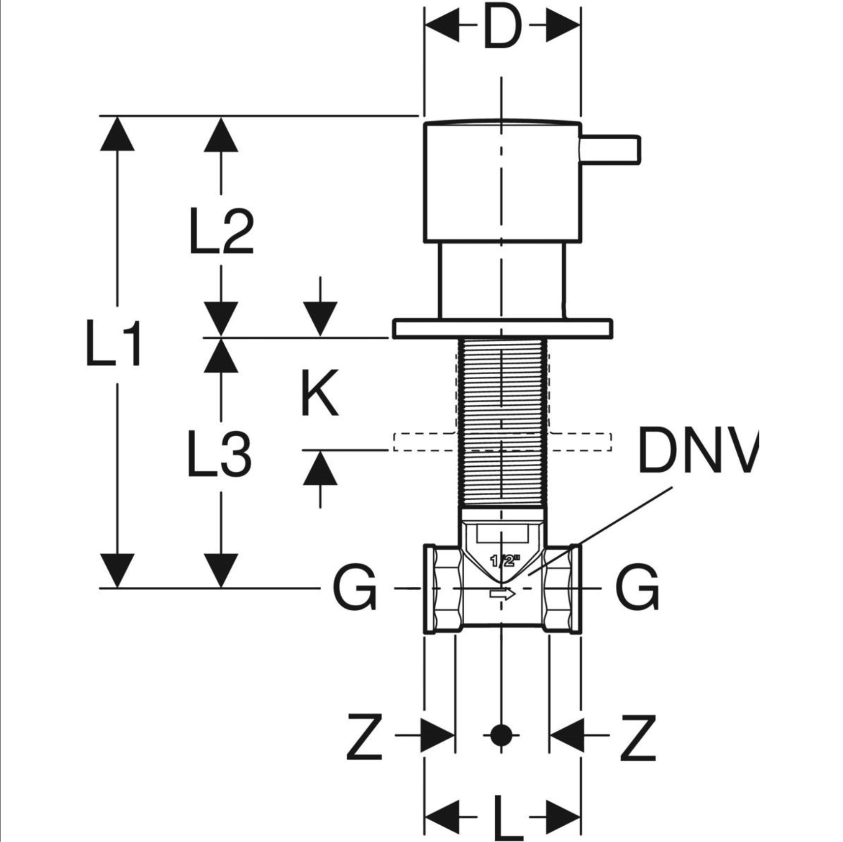 Geberit Ankastre Stop Valf - 616.004.21.1