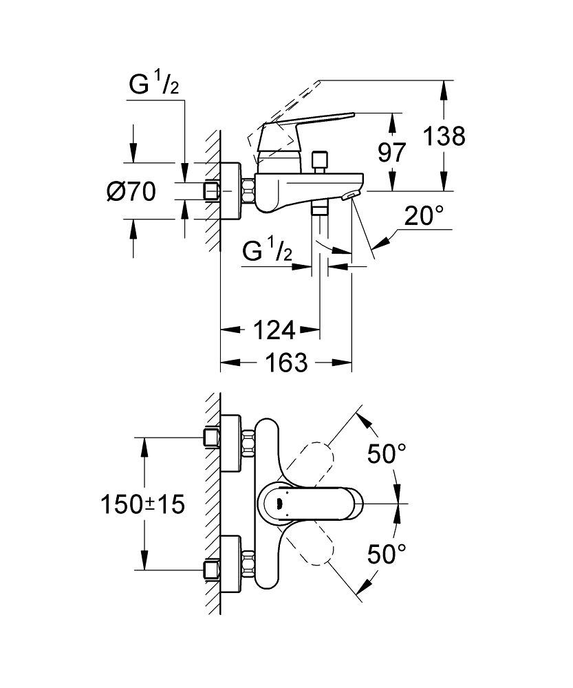 Eurocosmo Tek Kumandalı Banyo Bataryası GRH 32831000