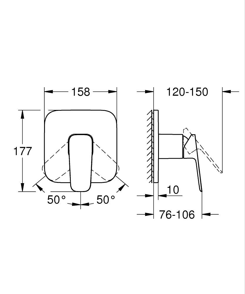GROHE Cubeo Ankastre Duş Bataryası GRH 1017770000