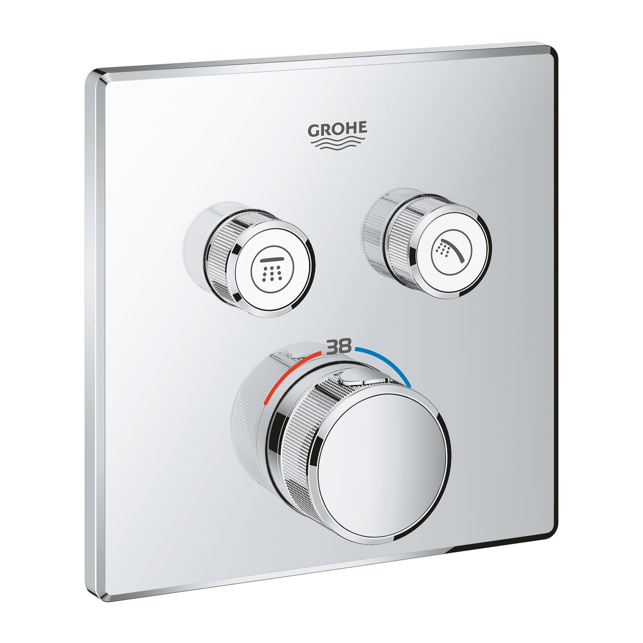 Grohtherm SmartControl Çift Valfli Akış Kontrollü, Ankastre Termostatik Duş Bataryası GRH 29124000