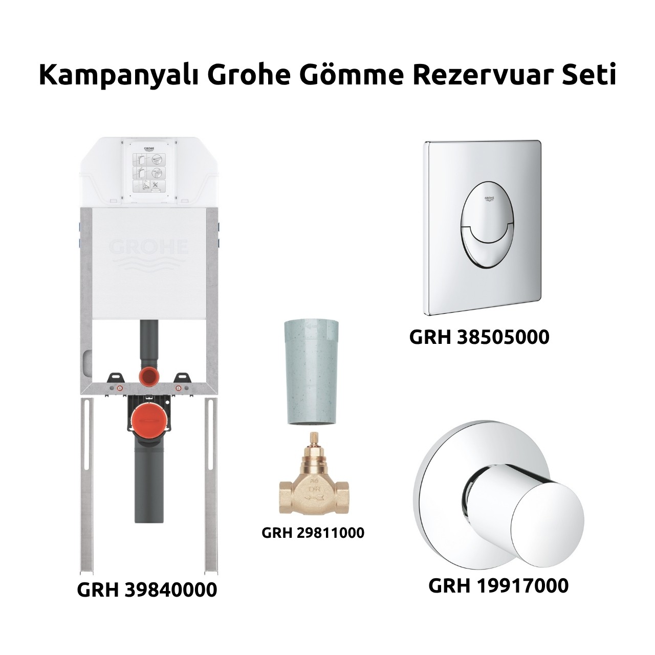 Kampanyalı Grohe Gömme Rezervuar Seti