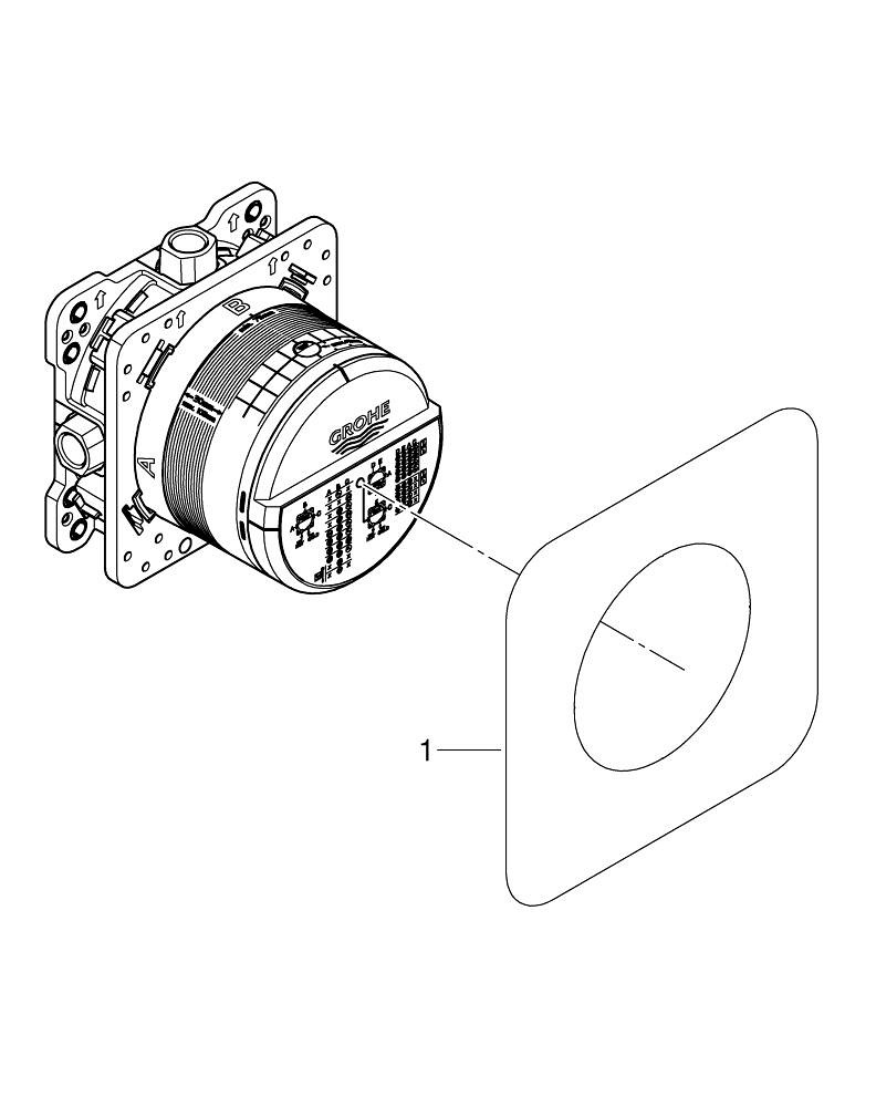 GROHE Rapido SmartBox İç Gövde Universal Giriş Kutusu, 1/2 GRH 35604000