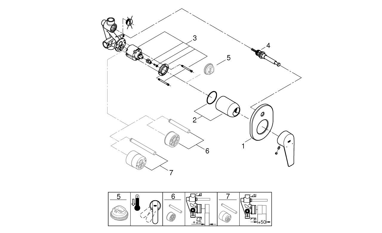 BauEdge Tek Kumandalı Banyo Bataryası GRH 29039001