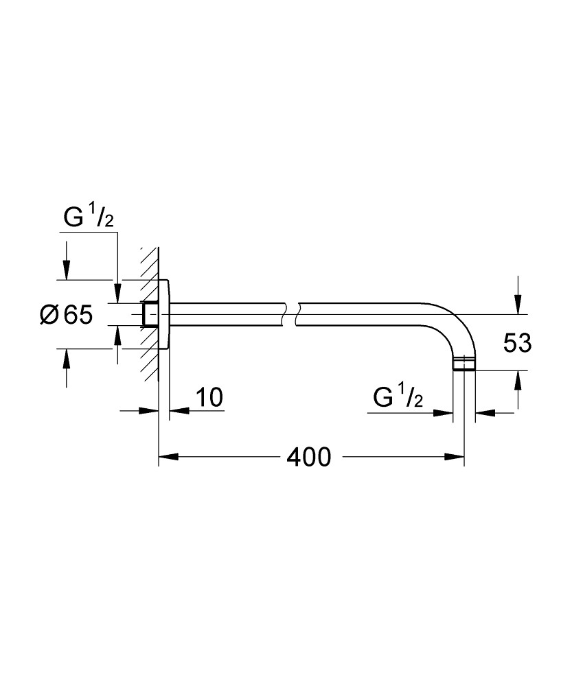 Tempesta Duş Başlığı Kolu 400 mm GRH 27851000