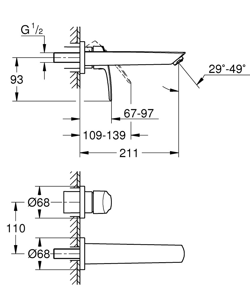 Eurosmart İki Delikli Lavabo Bataryası M-Boyut GRH 293382433