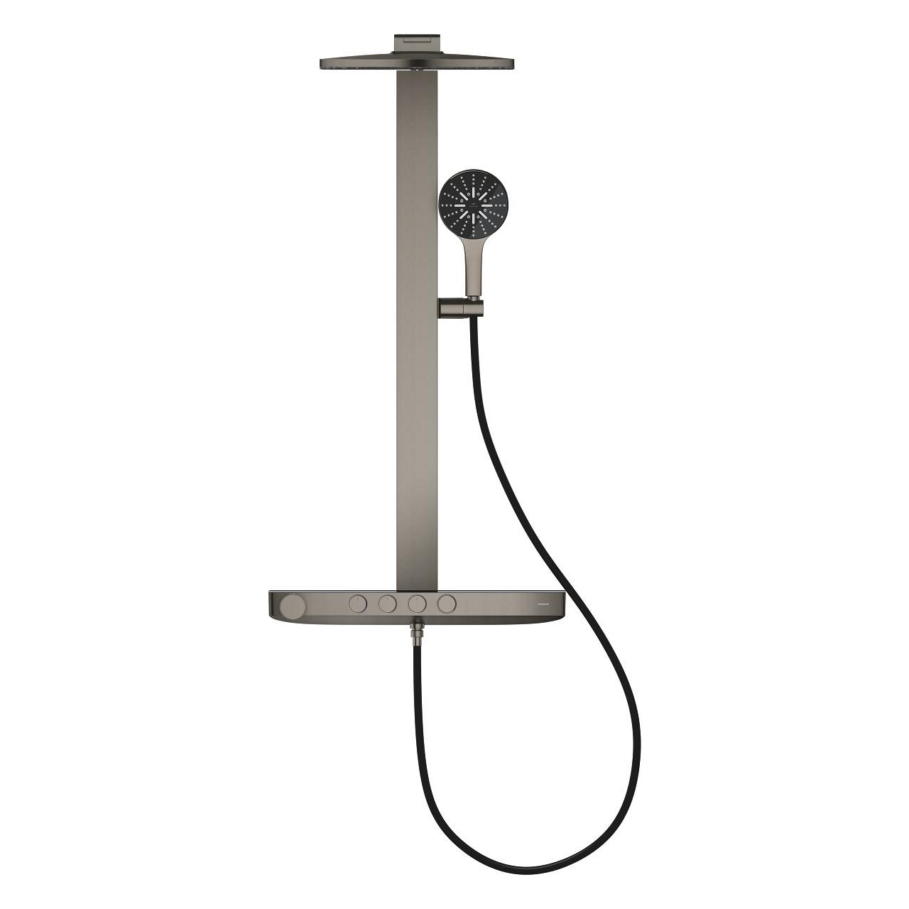 Rainshower Aqua Pure Duvara Monte Termostatik Bataryalı Duş Sistemi (Grafit/Füme) GRH 100964AL00