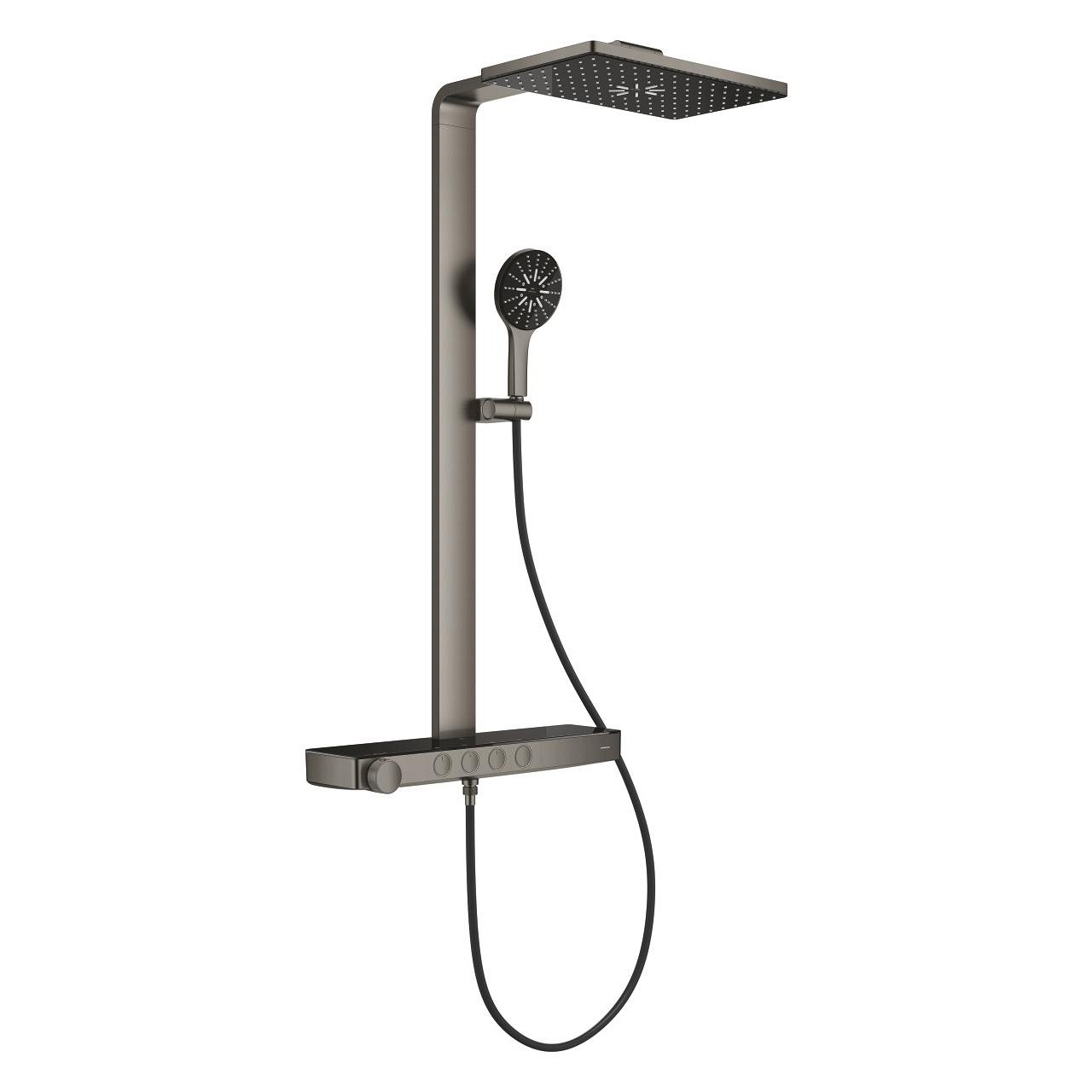 Rainshower Aqua Pure Duvara Monte Termostatik Bataryalı Duş Sistemi (Grafit/Füme) GRH 100961AL00