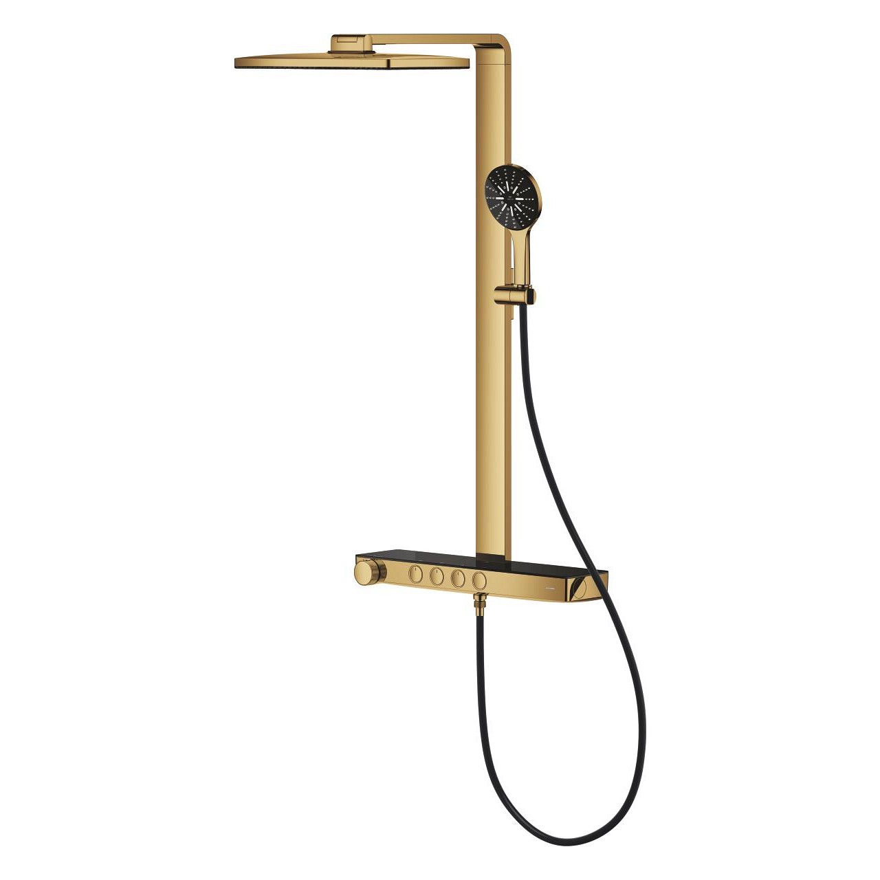 Rainshower Aqua Pure Duvara Monte Termostatik Bataryalı Duş Sistemi (Mat Altın) GRH 100961GL00