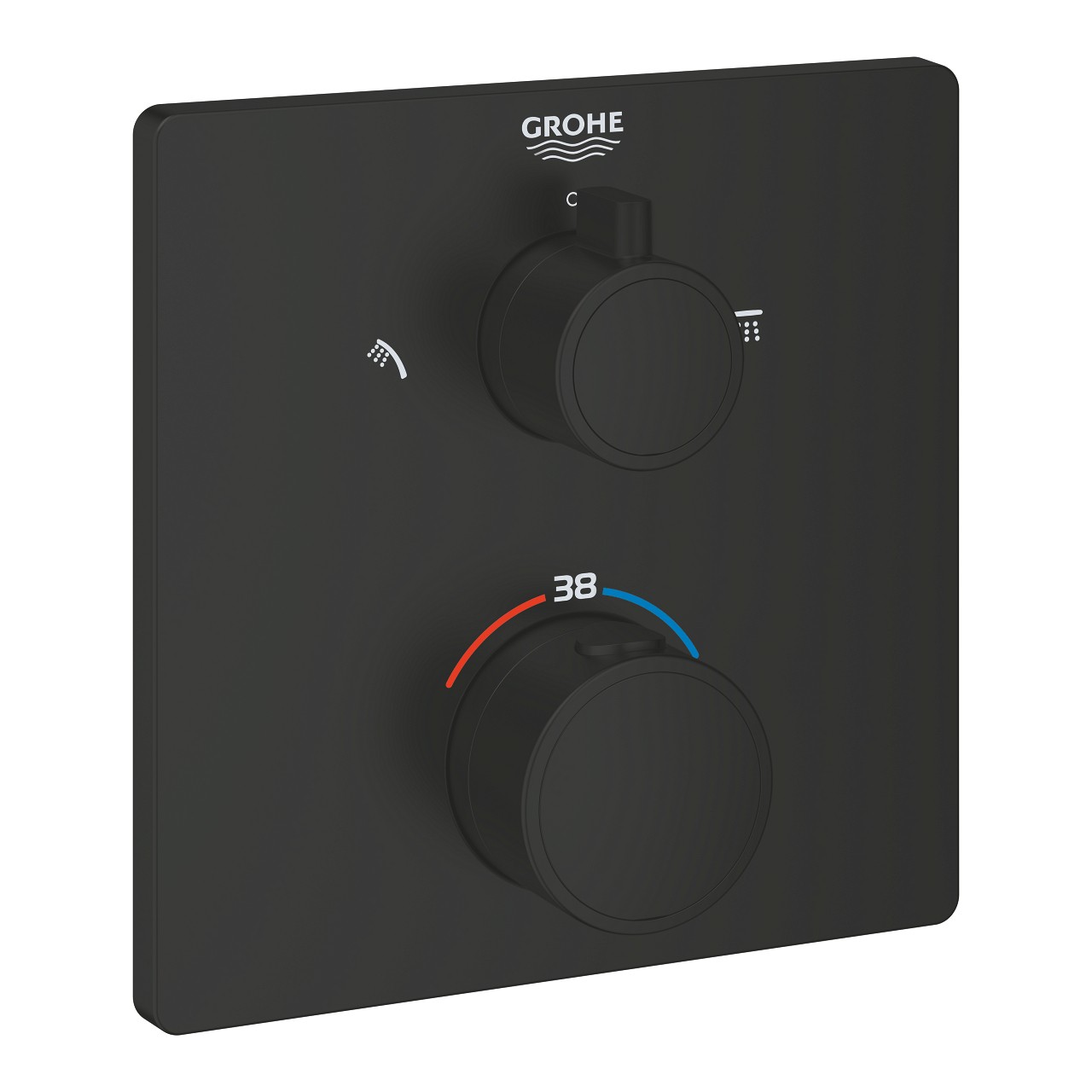 Grohtherm THM Trim Shower Squ - Matte Black (Mat Siyah) GRH 1022092430