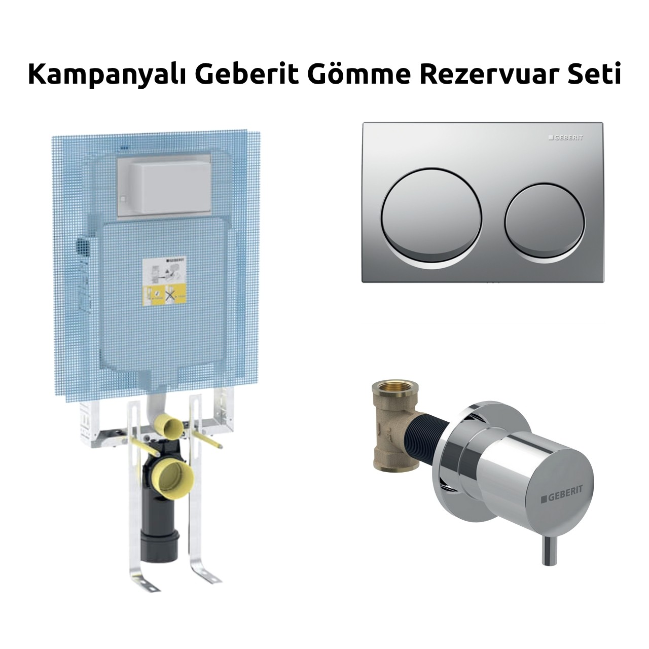 Kampanyalı Geberit Gömme Rezervuar Seti