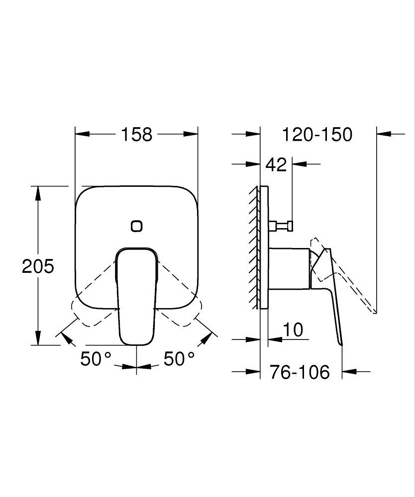 GROHE Cubeo Ankastre Banyo/Duş Bataryası GRH 1017780000