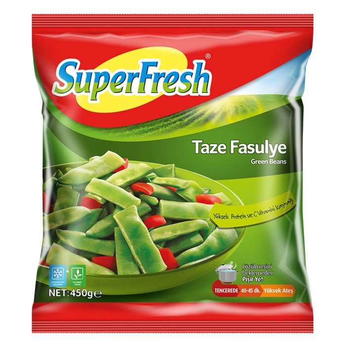 SuperFresh Fasulye Domatessiz Taze 450 Gr 