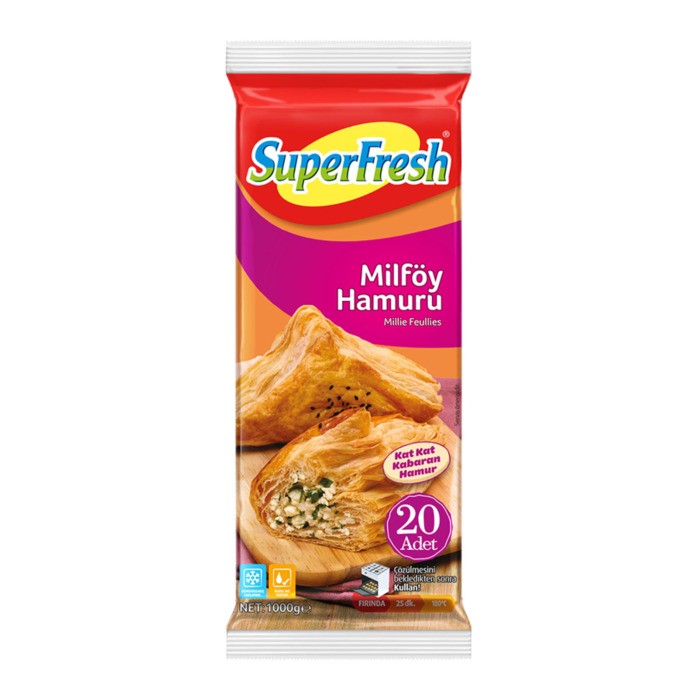SuperFresh Milföy Hamuru 1000 Gr 20 Adet