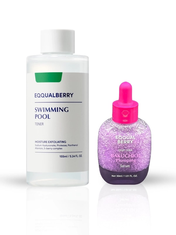 Eqqualberry Swimming pool Toner (155 ml) + Bakuchiol Plumping Serum 30 ml