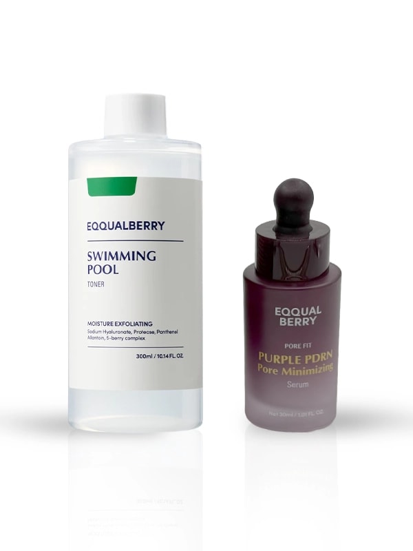 Eqqualberry Swimming pool Toner (300 ml) + Purple PDRN Pore Minimizing Serum 30 ml