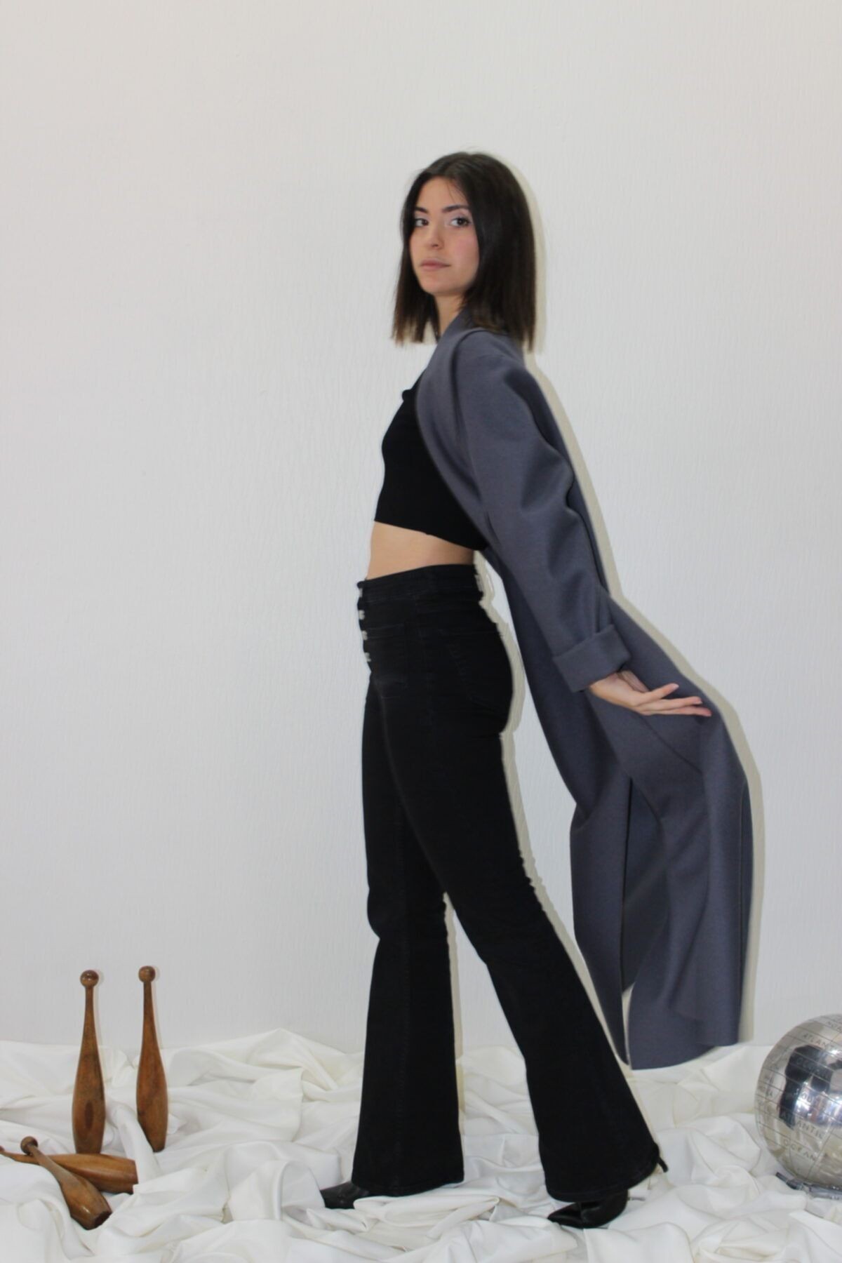 Elegant Şal Yakalı Yün Palto
