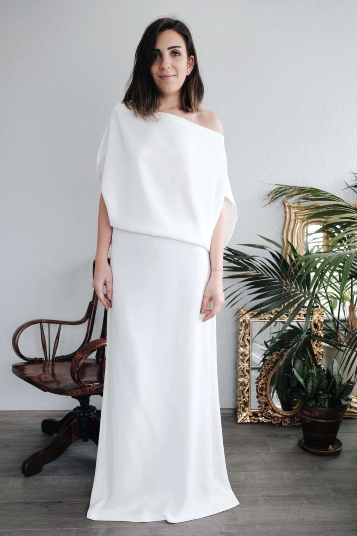 Kadın Krep Nikah Elbisesi