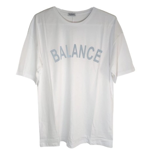 Balance Oversize Beyaz T-Shirt