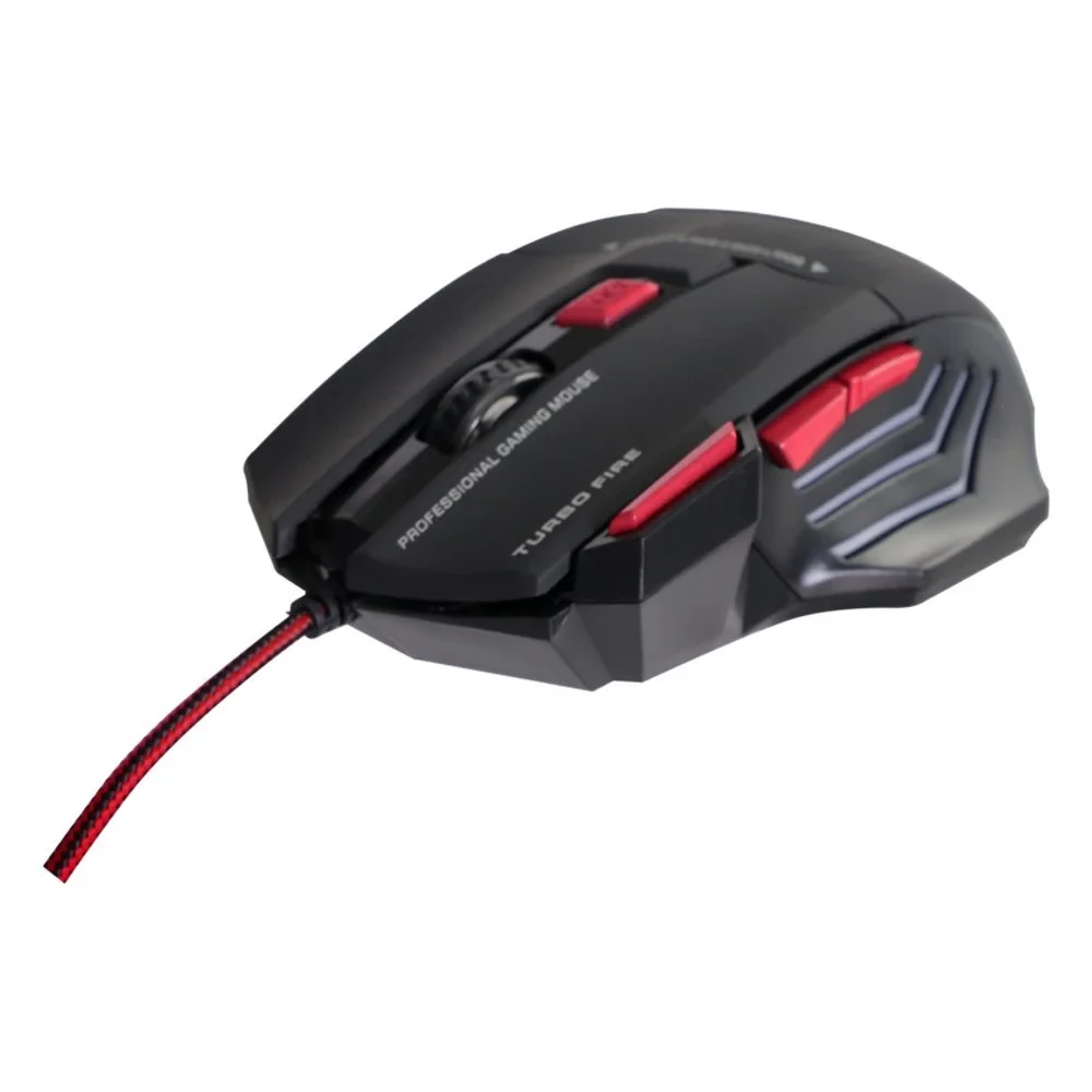 TurboX TR-X7 Usb Kablo 7D Red Gaming Mouse + Mouse Pad Hediyeli