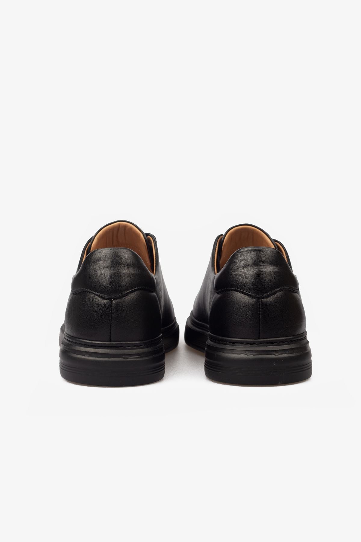 Erkek Sneaker Ayakkabı Hakiki Deri - 2201 Siyah/Siyah 3154