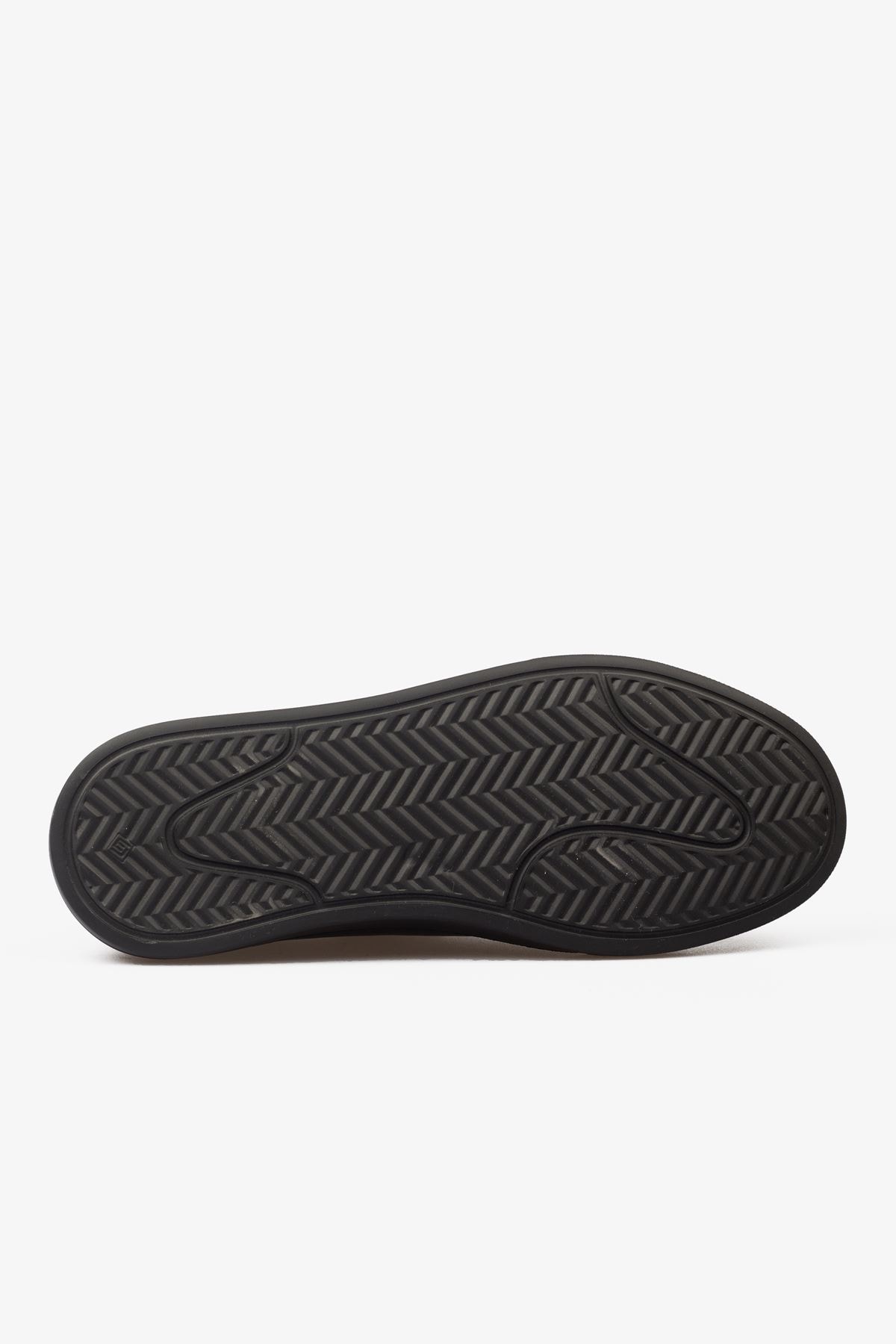 Erkek Sneaker Ayakkabı Hakiki Deri - 2201 Siyah/Siyah 3154
