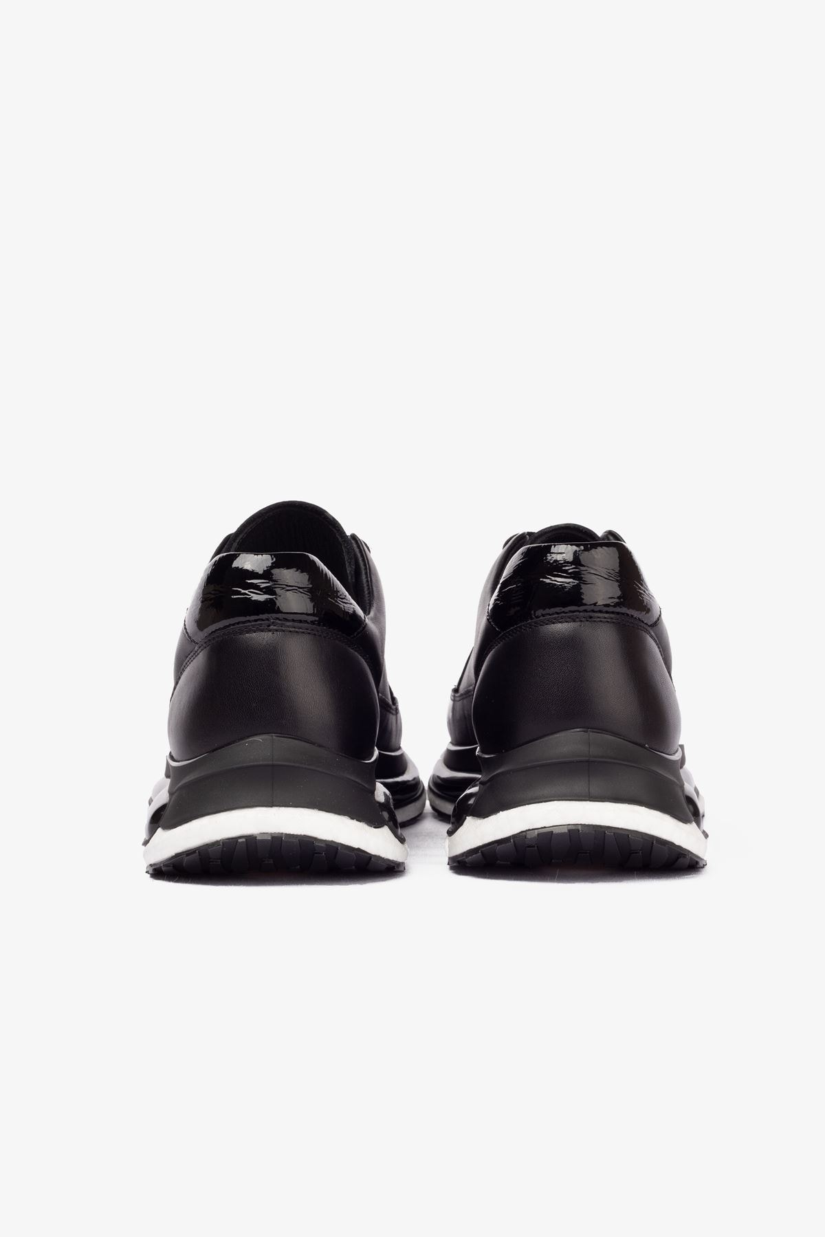 Erkek Sneaker Ayakkabı Hakiki Deri - 2401 Siyah MLK005