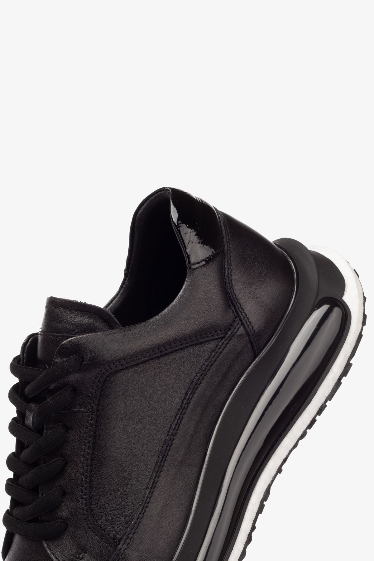 Erkek Sneaker Ayakkabı Hakiki Deri - 2401 Siyah MLK005