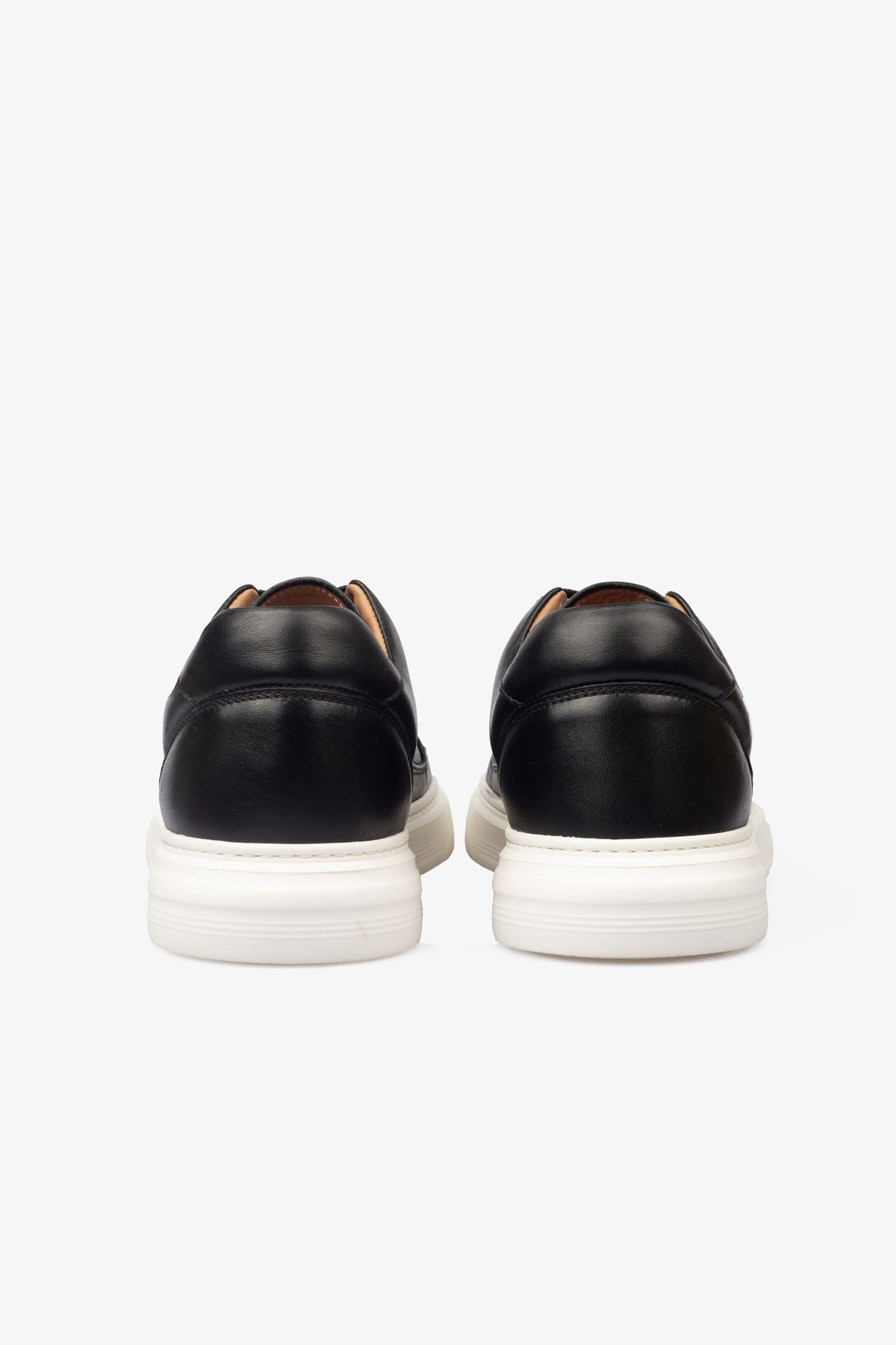 Erkek Sneaker Ayakkabı Hakiki Deri - 2401 Siyah/Beyaz 3154