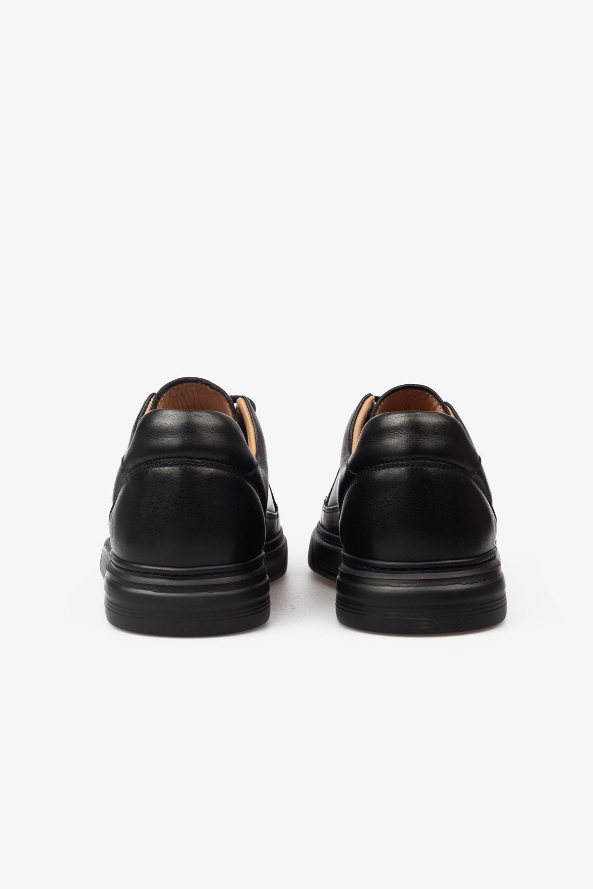 Erkek Sneaker Ayakkabı Hakiki Deri - 2401 Siyah/Siyah 3154