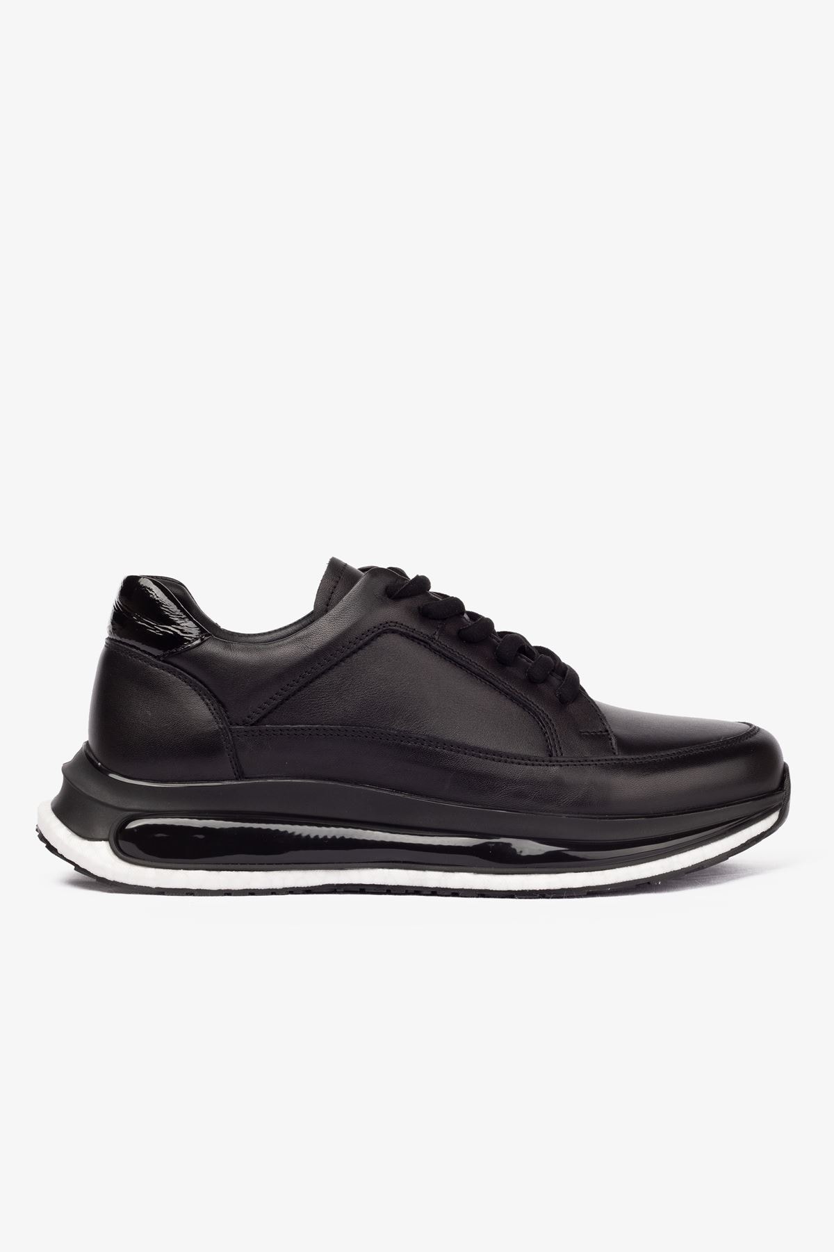 Erkek Sneaker Ayakkabı Hakiki Deri - 2401 Siyah MLK005