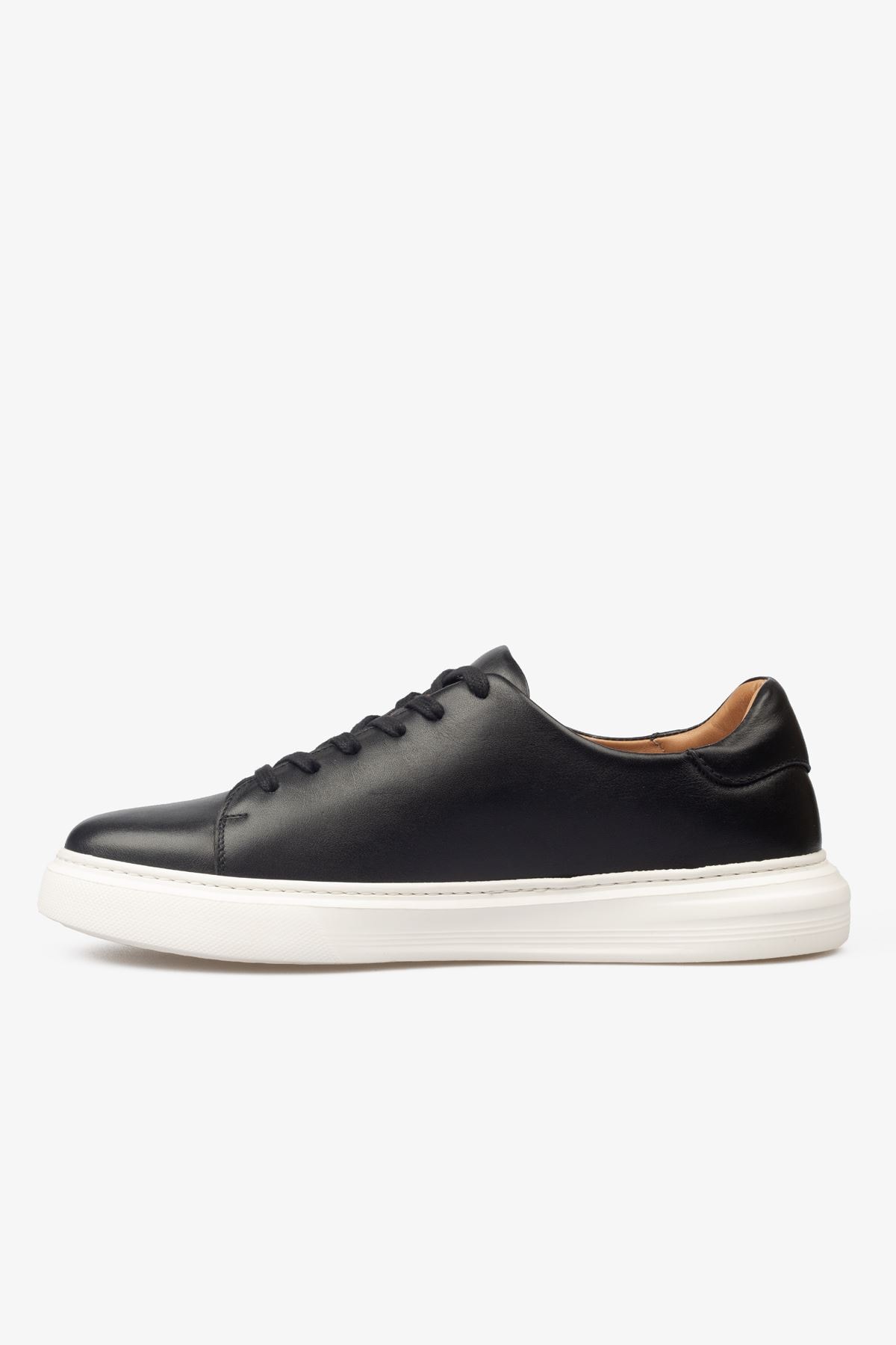 Erkek Sneaker Ayakkabı Hakiki Deri - 2201 Siyah/Beyaz 3154