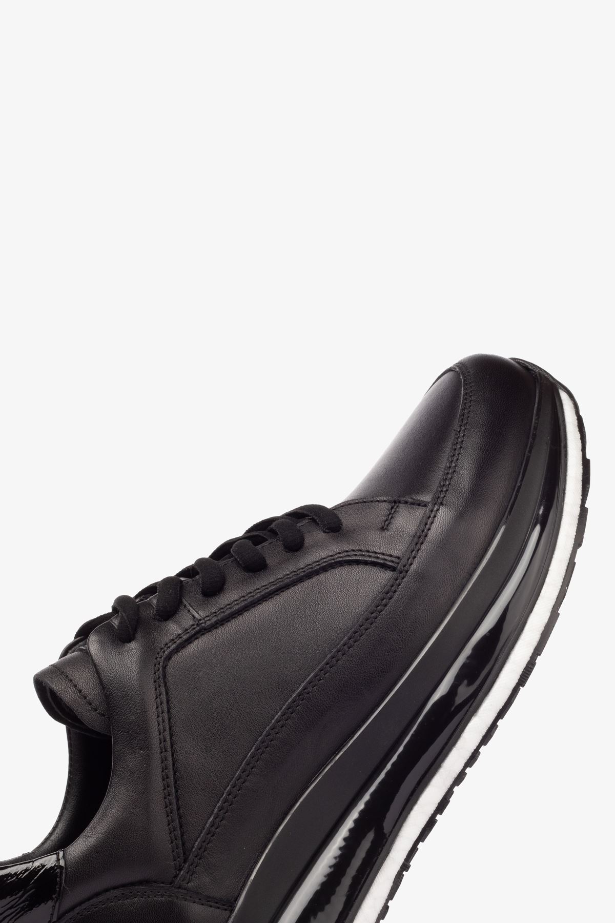 Erkek Sneaker Ayakkabı Hakiki Deri - 2401 Siyah MLK005
