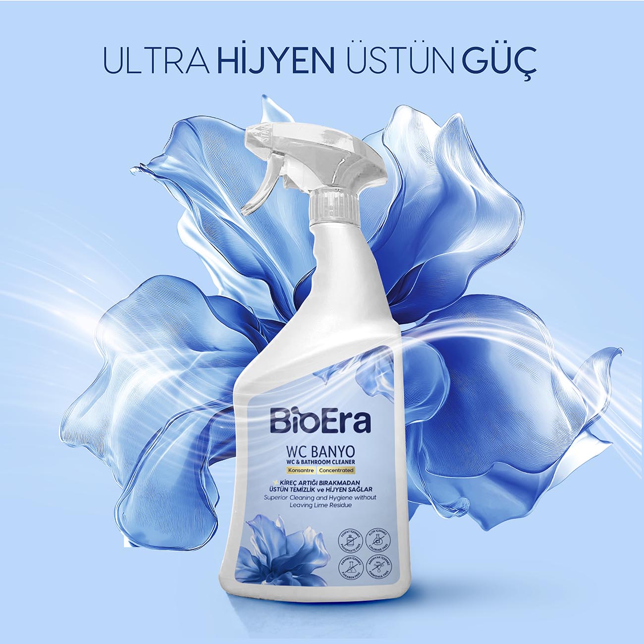 Ekonomik Paket BioEra Bulaşık Sıvısı + WC & Banyo Temizleyici + Mineralli Krem Yüzey Temizleyici