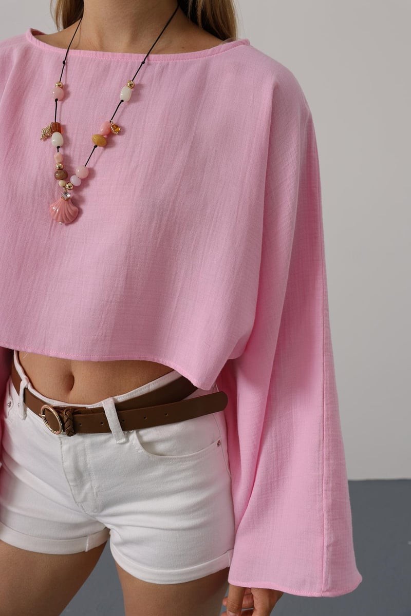 YARASA CROP KOLLU BLUZ