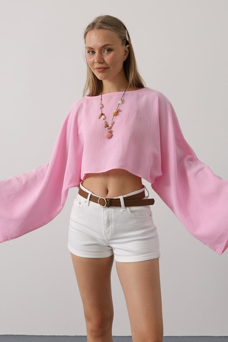 YARASA CROP KOLLU BLUZ