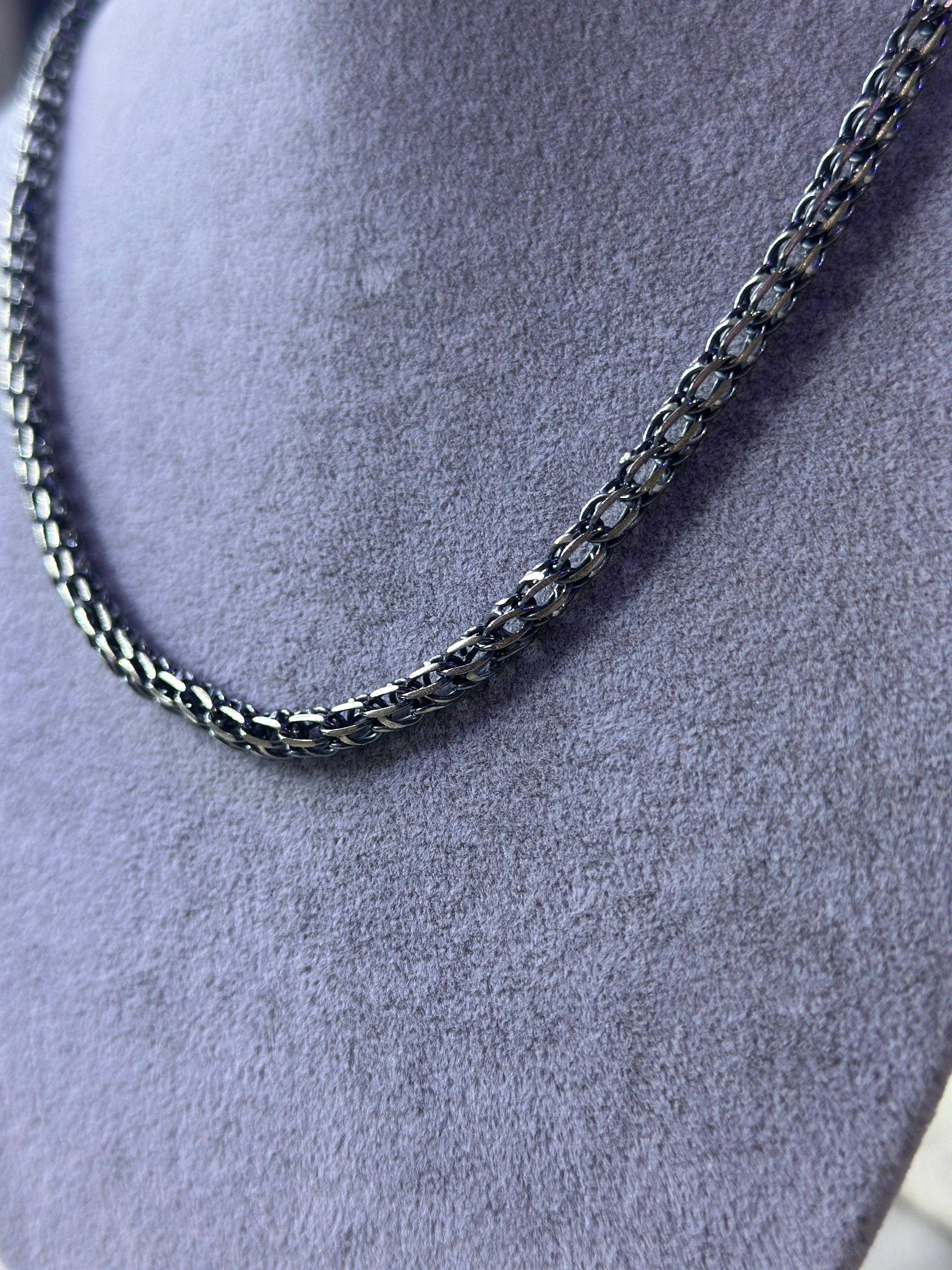 925 Ayat El Yapımı Doch Gümüş Zincir